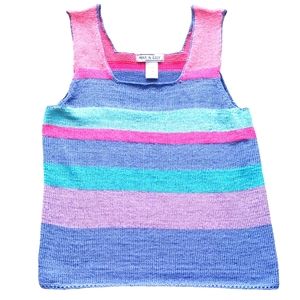 Max & Lily striped sleeveless sweater